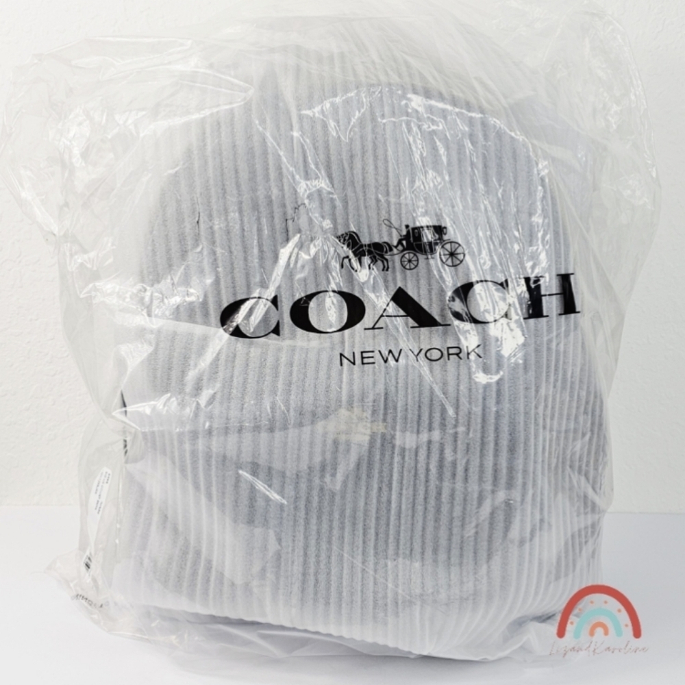 New! Coach Large Court Backpack in Signature Canvas Leather Gold Brown Black - Picture 16 of 16